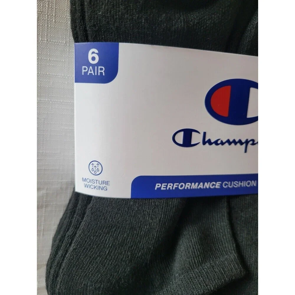Champion Men's 12 Pairs Cushion Low Cut  Black